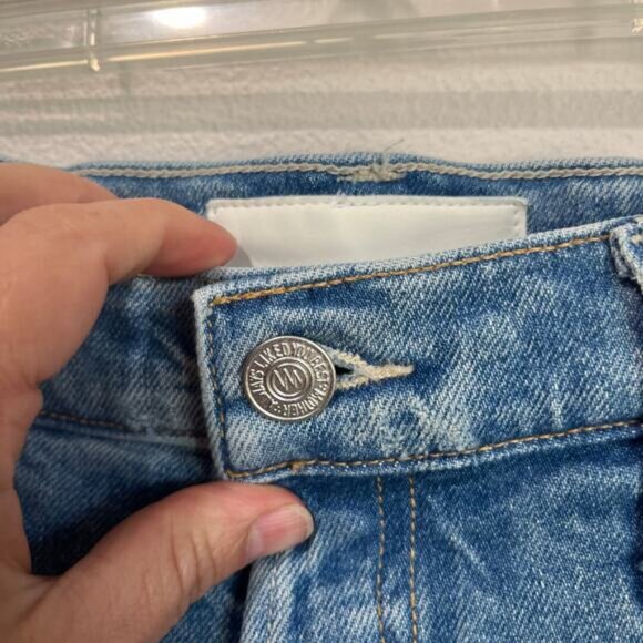 Mother Tomcat Jeans High Rise Cropped Straight Leg Confession Wash Size 30 - Picture 5 of 11